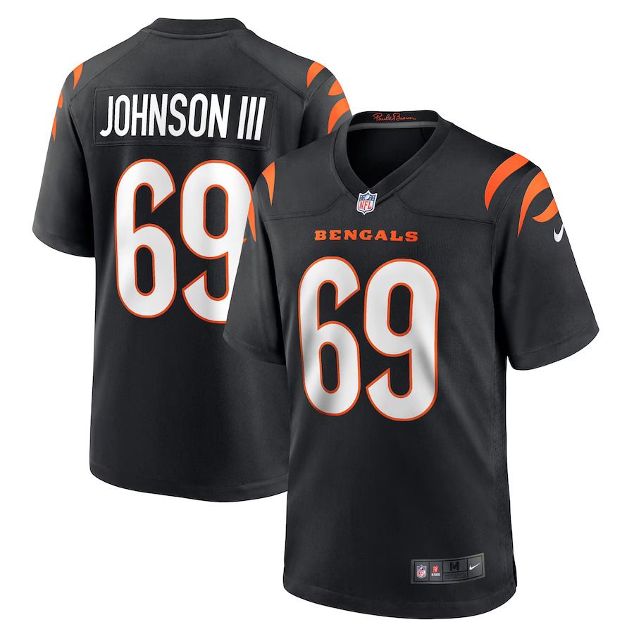 Men Cincinnati Bengals #69 Raymond Johnson III Nike Black Game Player NFL Jersey